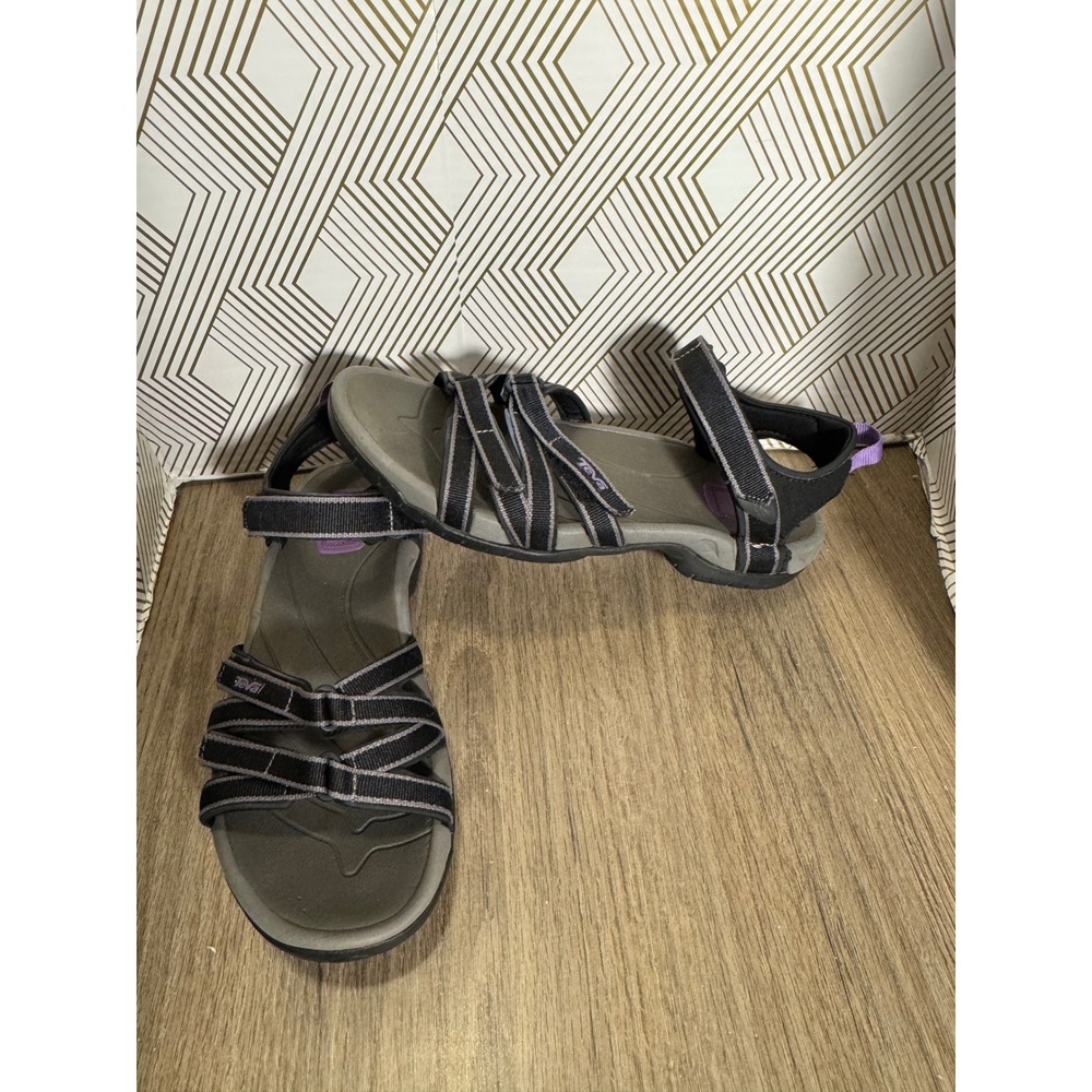 Teva Black and Purple Strappy Sandals